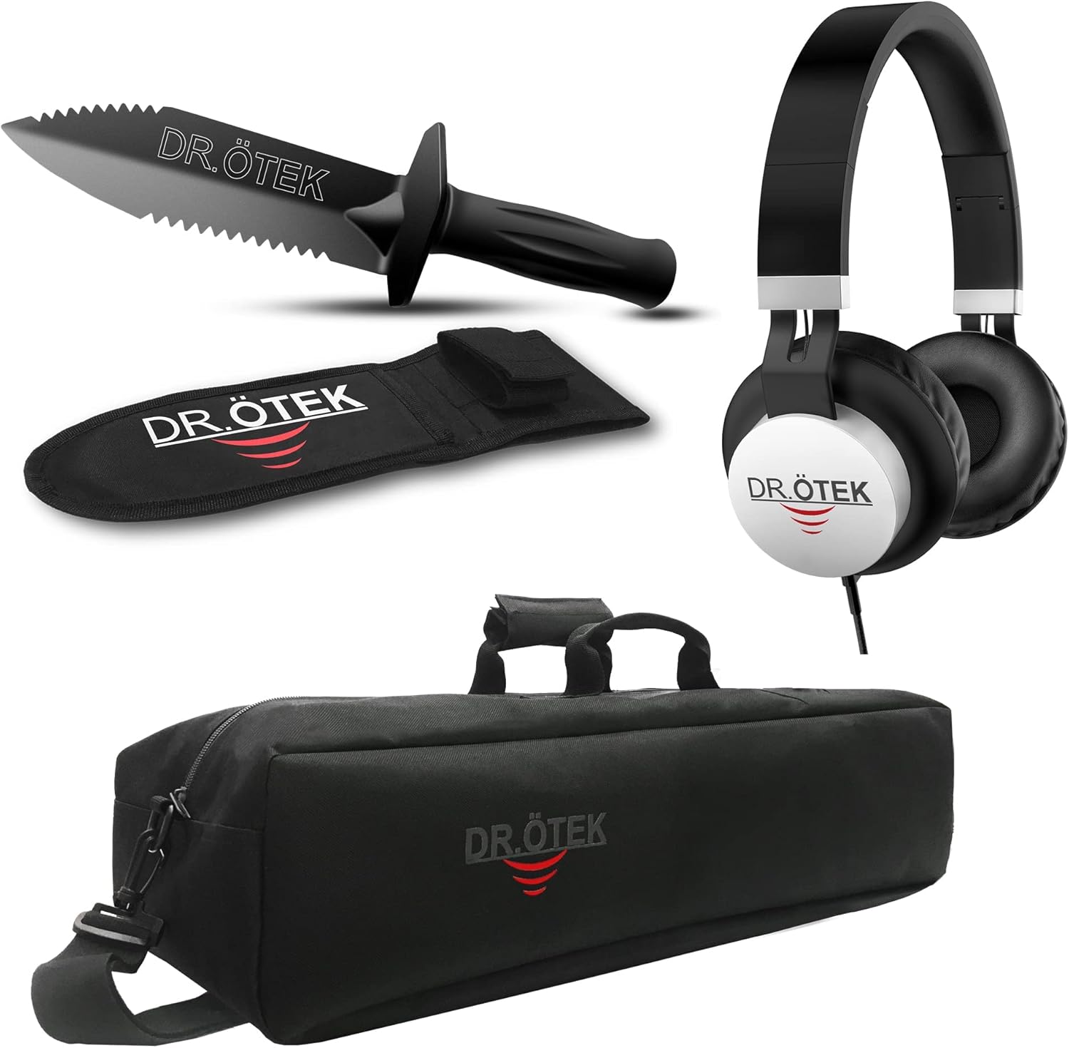 DR.ÖTEK Detector de metales ligero para adultos, multifunción con pinpointer, gran bobina impermeable para mayor profundidad con LCD retroiluminado