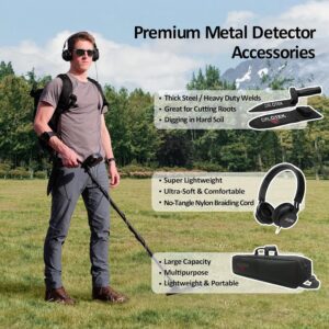 DR.ÖTEK Detector de metales ligero para adultos, multifunción con pinpointer, gran bobina impermeable para mayor profundidad con LCD retroiluminado