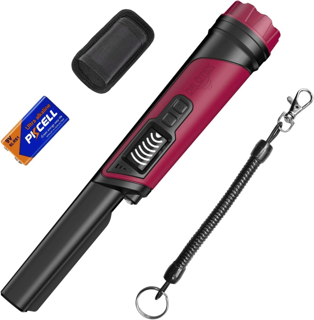 DR.ÖTEK Detector de metales Pinpointer para adultos y niños, varita puntero de mano con pantalla LCD, totalmente impermeable
