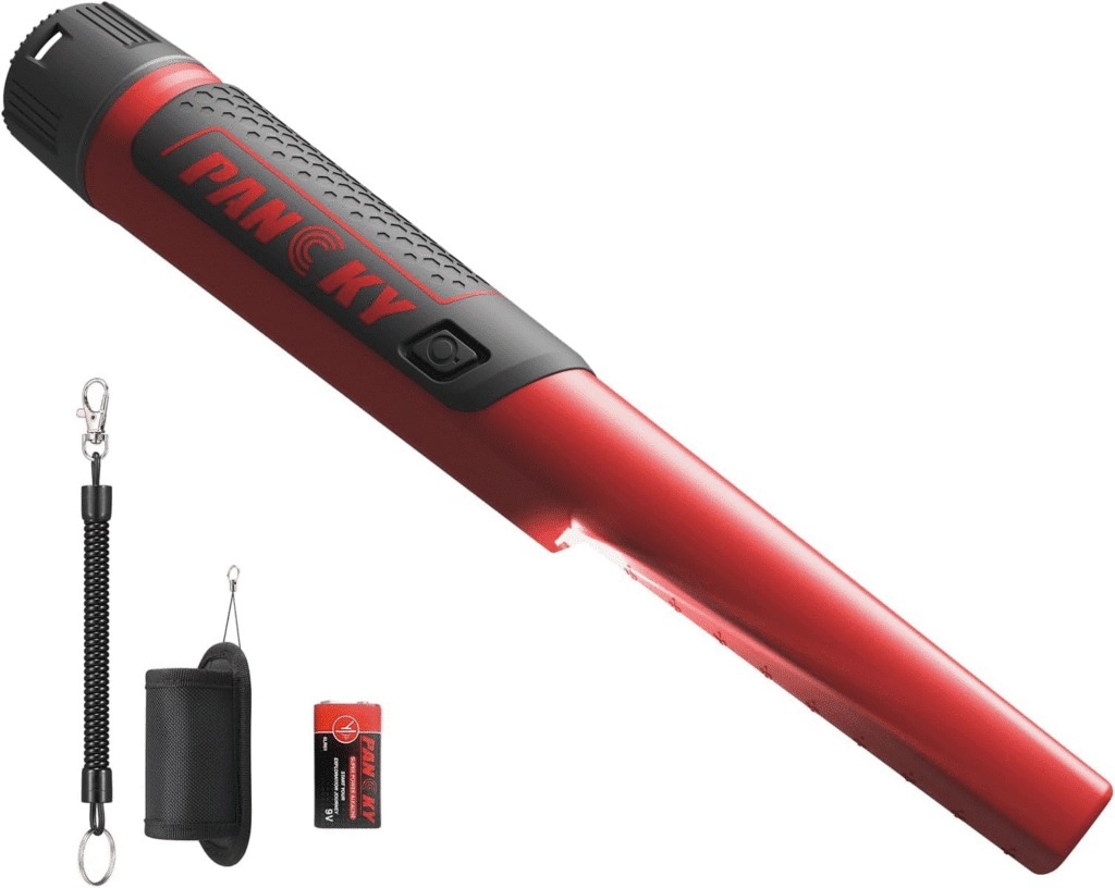 PANCKY Detector de metales Pinpointer para adultos y niños, IP68 totalmente impermeable, detector de metales subacuáticos, sensibilidad ajustable