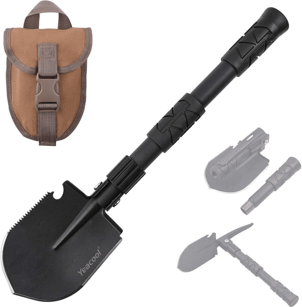 Pala de supervivencia plegable multiherramienta, herramienta de entrenamiento militar resistente con pico, pala plegable para recuperación de desastres