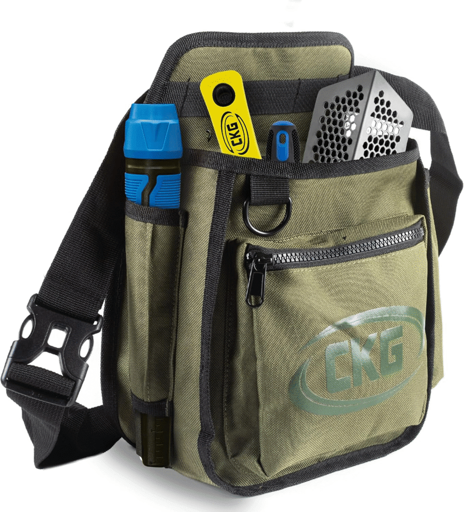 CKG Metal Detecting Finds Bag Waist Digger Pouch Tools Bag for Pinpointer, Metal Detecting Pouch