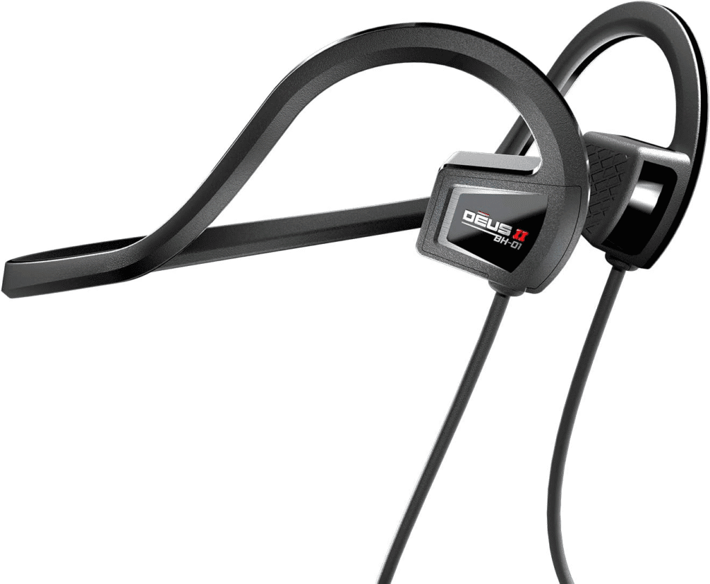 XP Metal Detectors BH-01 Auriculares con cable de conducción ósea, diseñados solo para XP Deus II - Auriculares impermeables para detección de metales bajo el agua hasta 66 pies/65.6 ft - Certificado