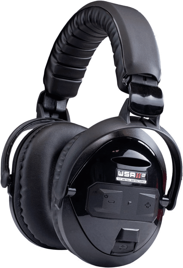XP METAL DETECTORS WSAII-XL - Auriculares inalámbricos para Deus II, cómodos y fáciles de transportar con su diseño compacto, resistentes a la lluvia (IP68 de 3 pies de profundidad), ideales para