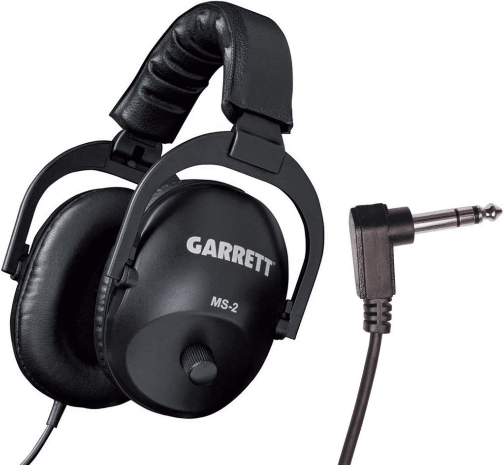 Garrett Metal Detectors Auriculares MS-2, enchufe estéreo de 1/4" para uso terrestre, GAR1627300